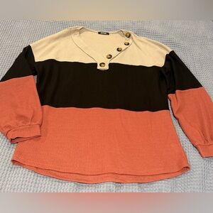 Colorblock Button XL Top